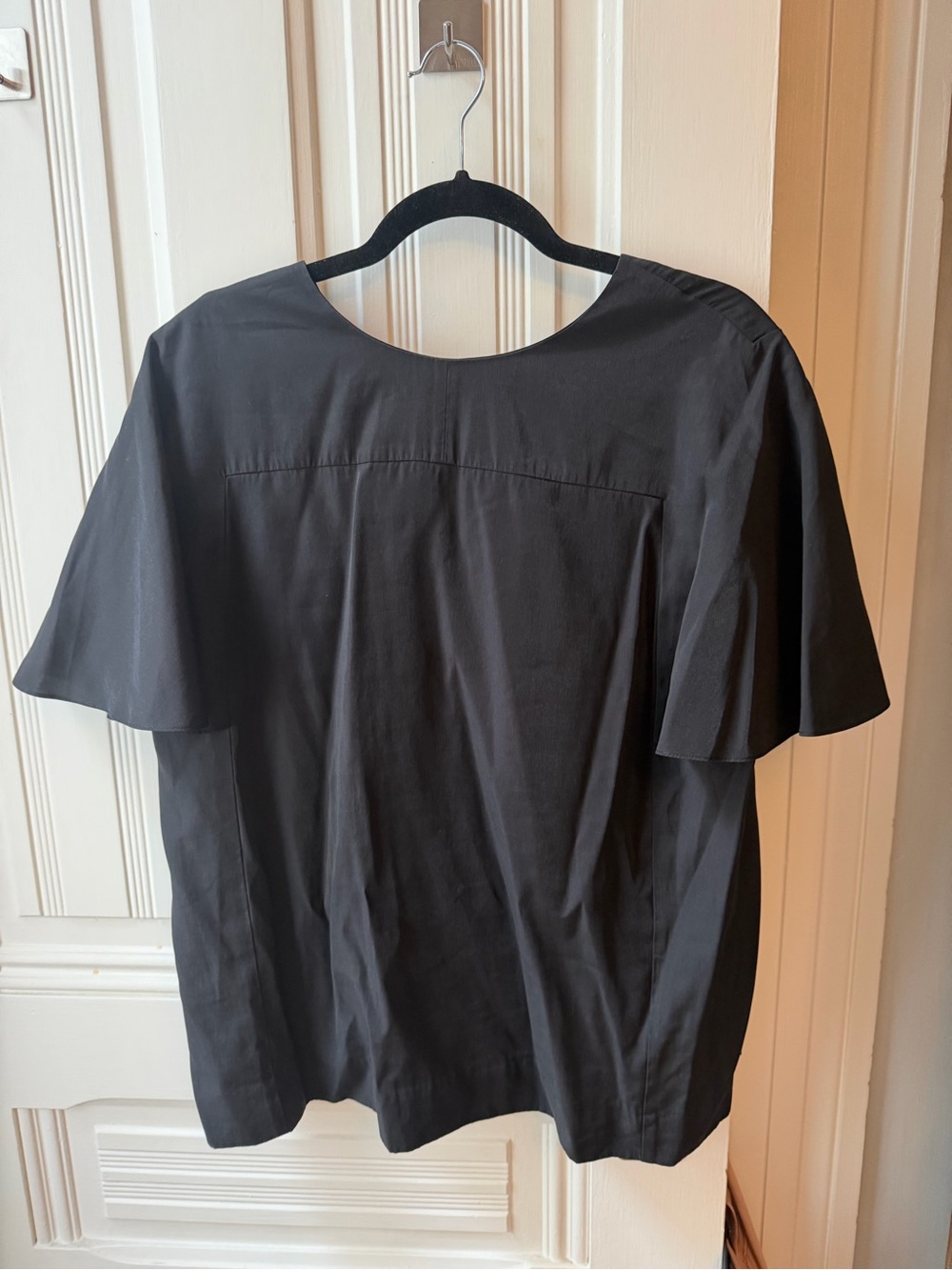 COS Black Short-Sleeve Blouse - Classic Round Neck